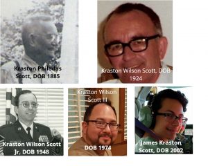 Five Generations Of Kraston Scott